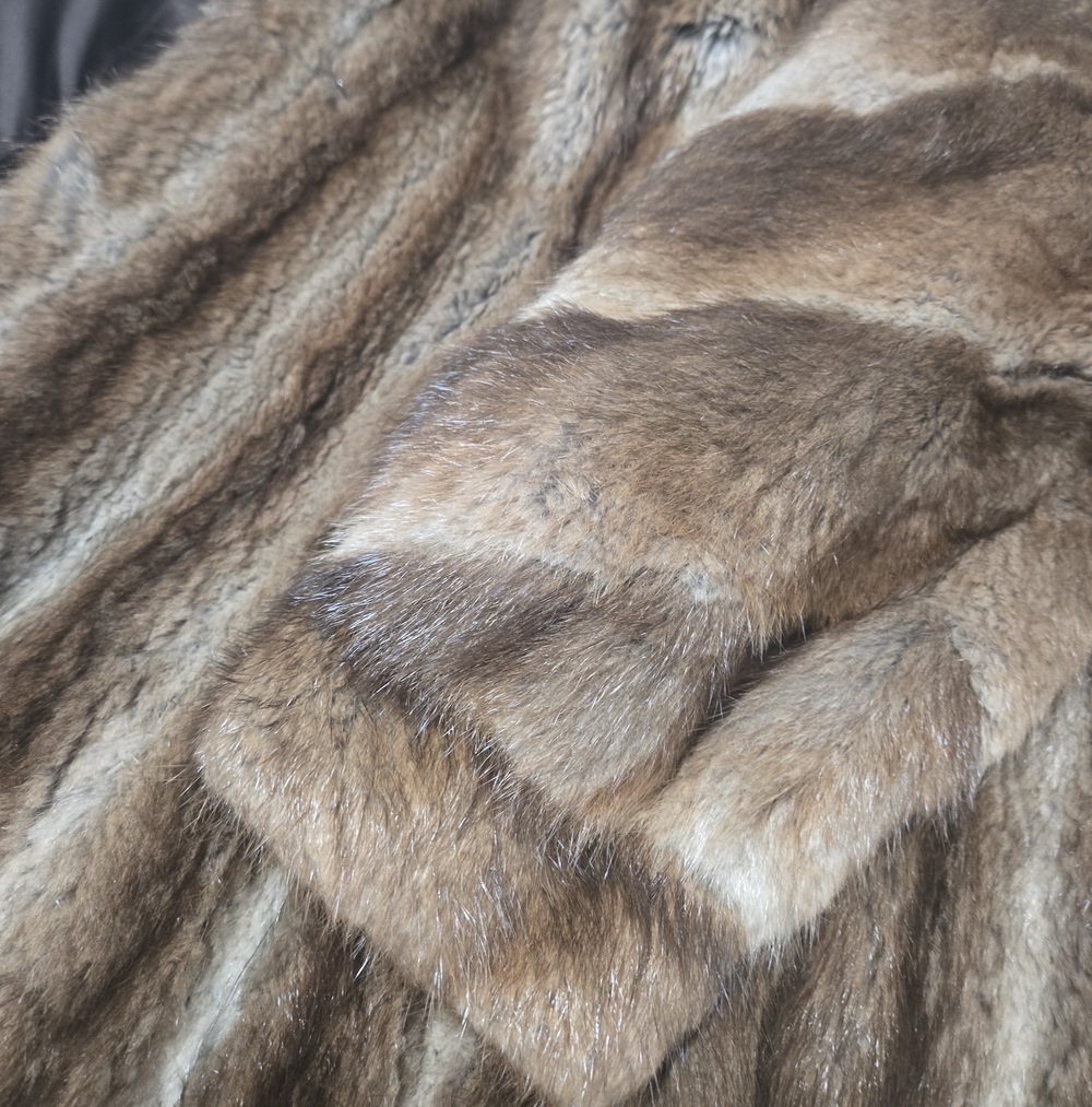 VTG 80s Luxury Mink Fur Swing Coat Small Medium Glam Mobwife - Picture 7 of 10
